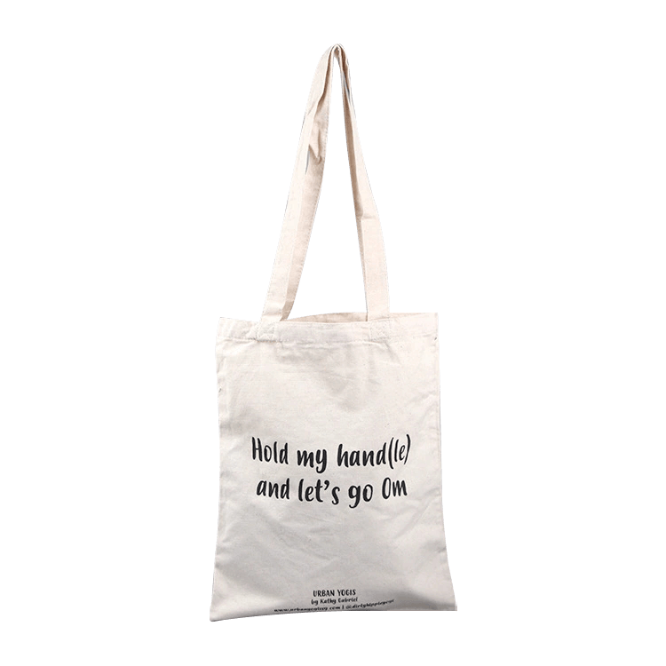 Black Lettering White Simple Canvas Bag