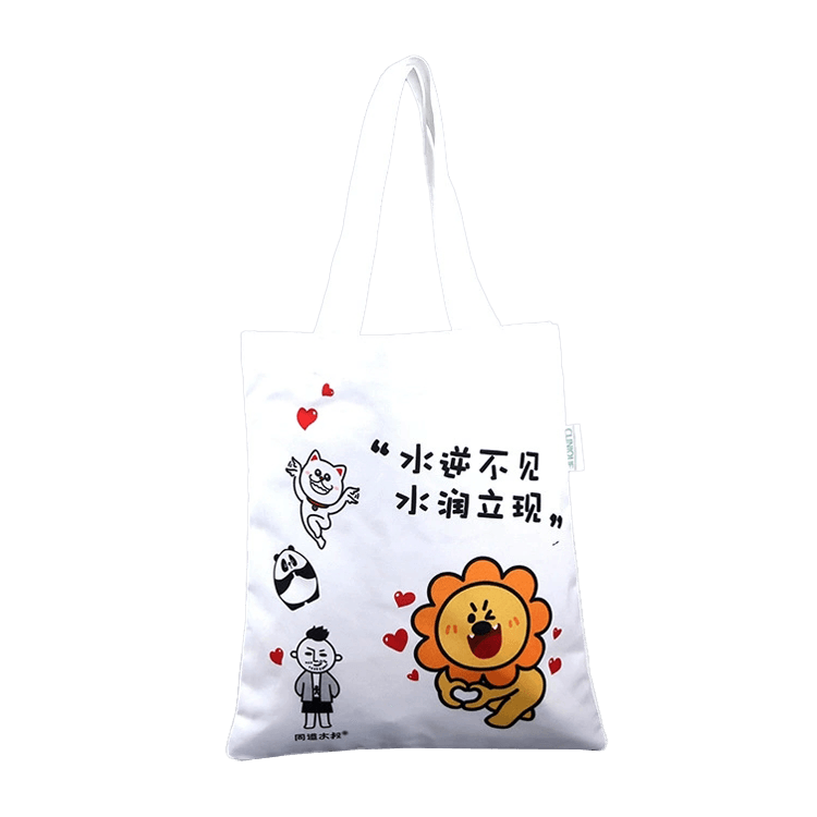Animal Cartoon White Canvas Bag