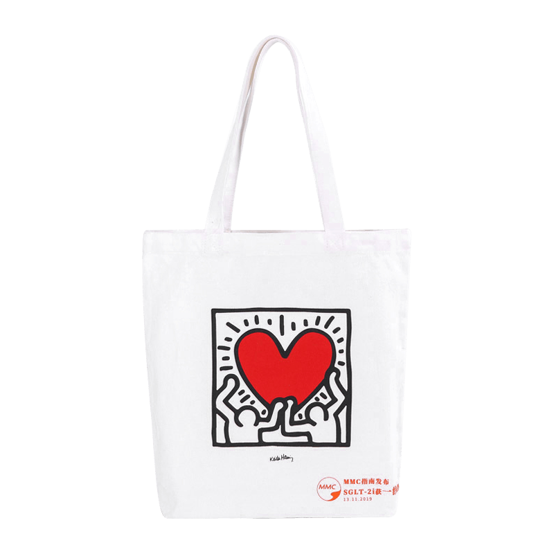 Ember Bloom Heart Canvas Bag