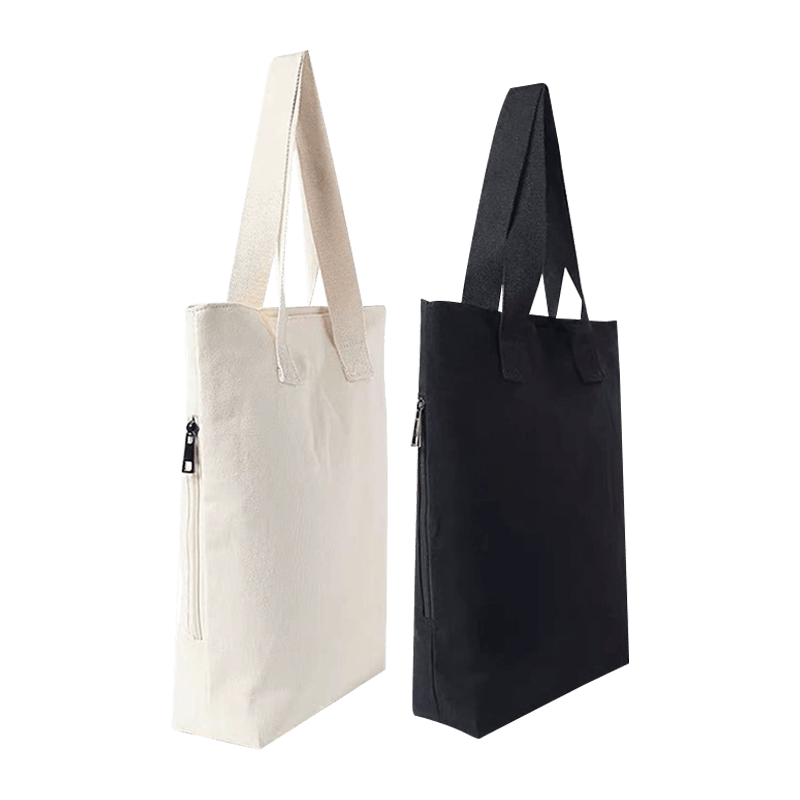 Canvas Tote With Zipper